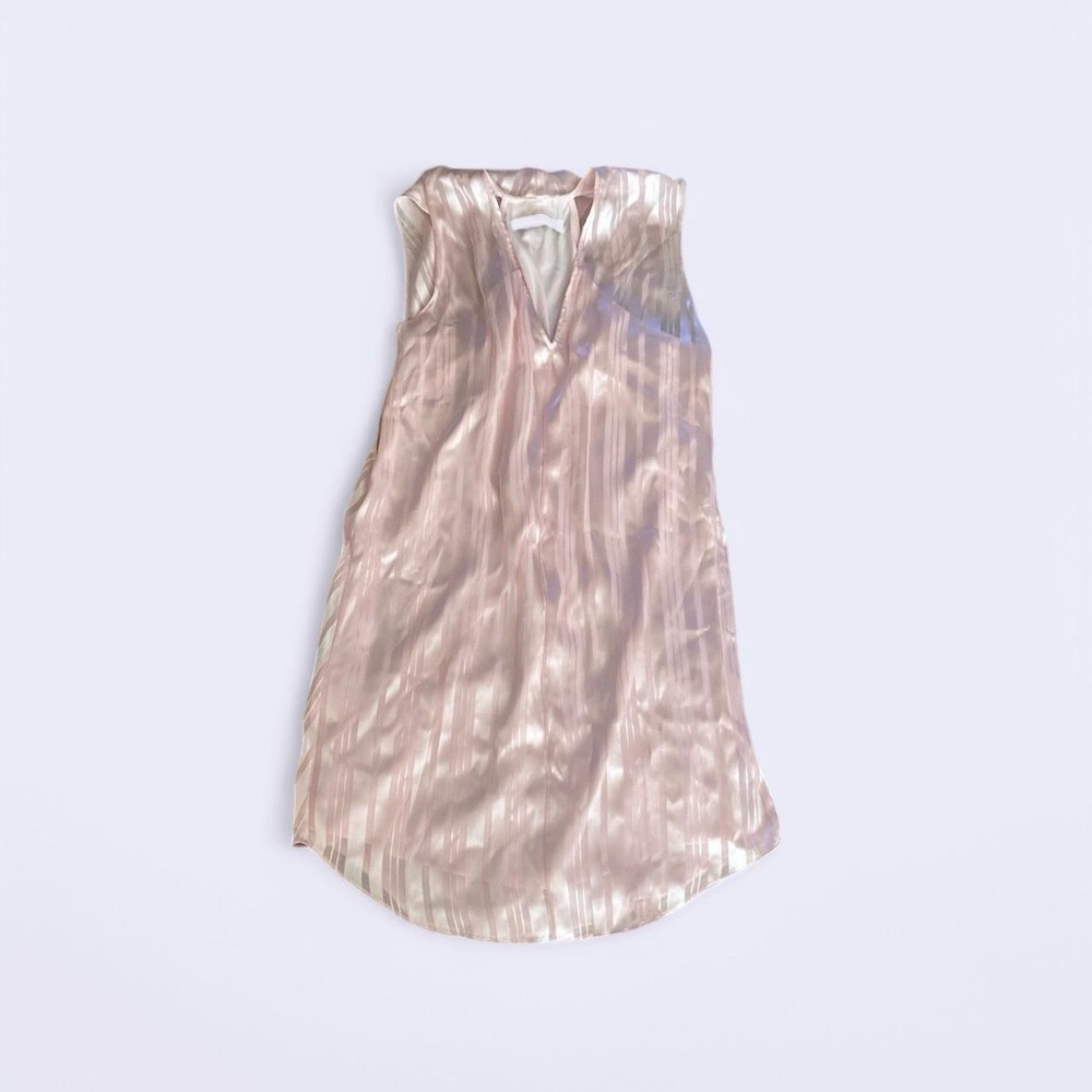 Satin Pink Sleeveless Dress